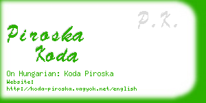 piroska koda business card